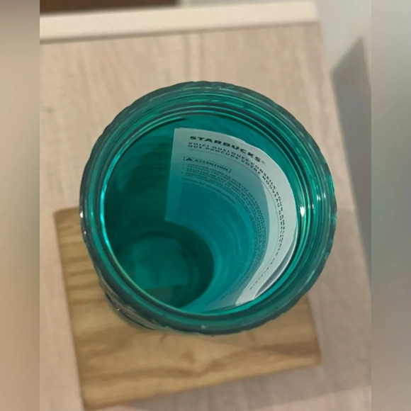 STARBUCKS COFFEE 2022 HOLIDAY GREEN PATTERN 16 OZ ACRYLIC TRAVEL MUG TUMBLER NEW - Picture 6 of 11